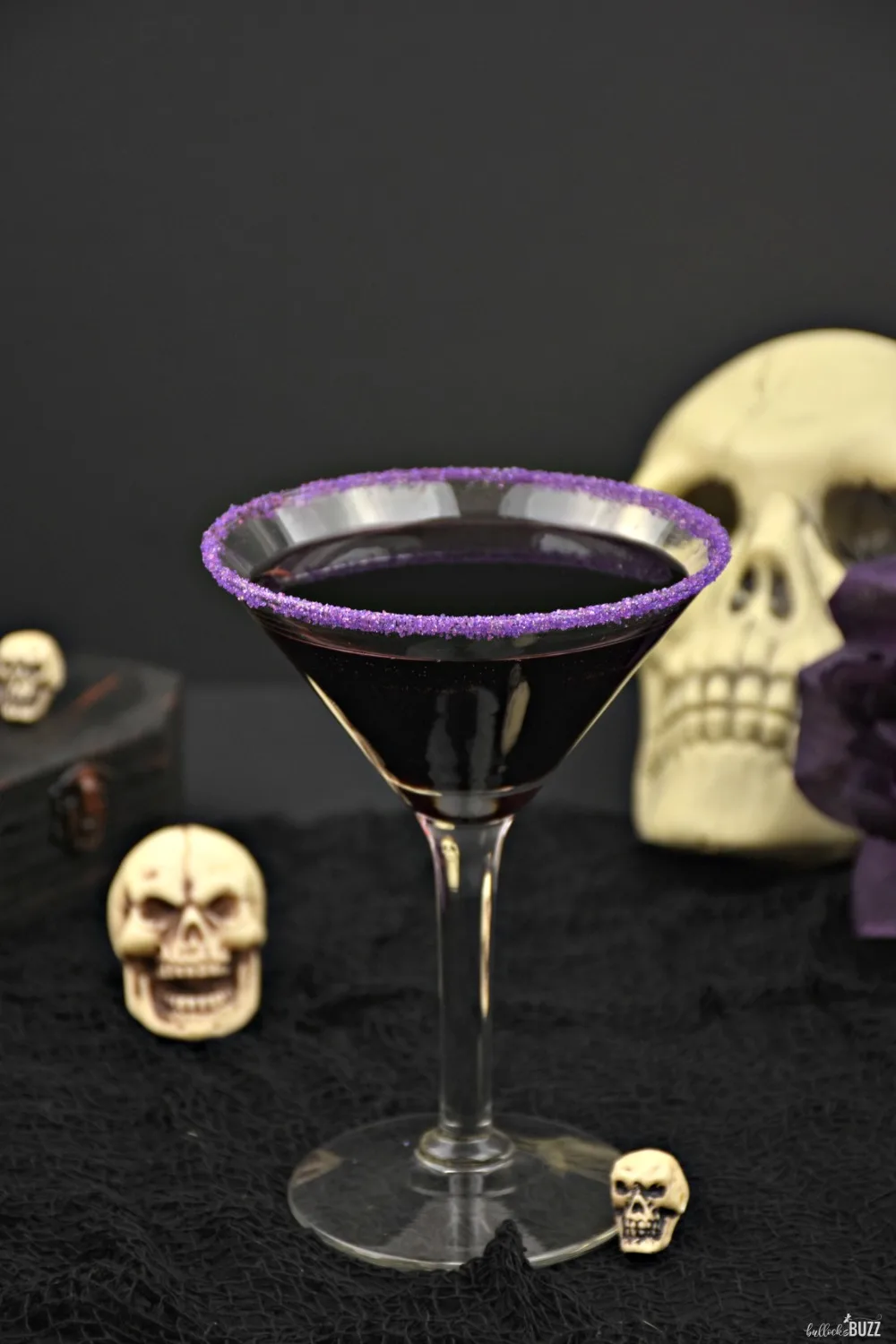 With its deadly delicious taste of cranberries and rum, and its deep purple color, this Gravedigger Halloween cocktail is to die for! Get the recipe on the Bullock's Buzz blog!