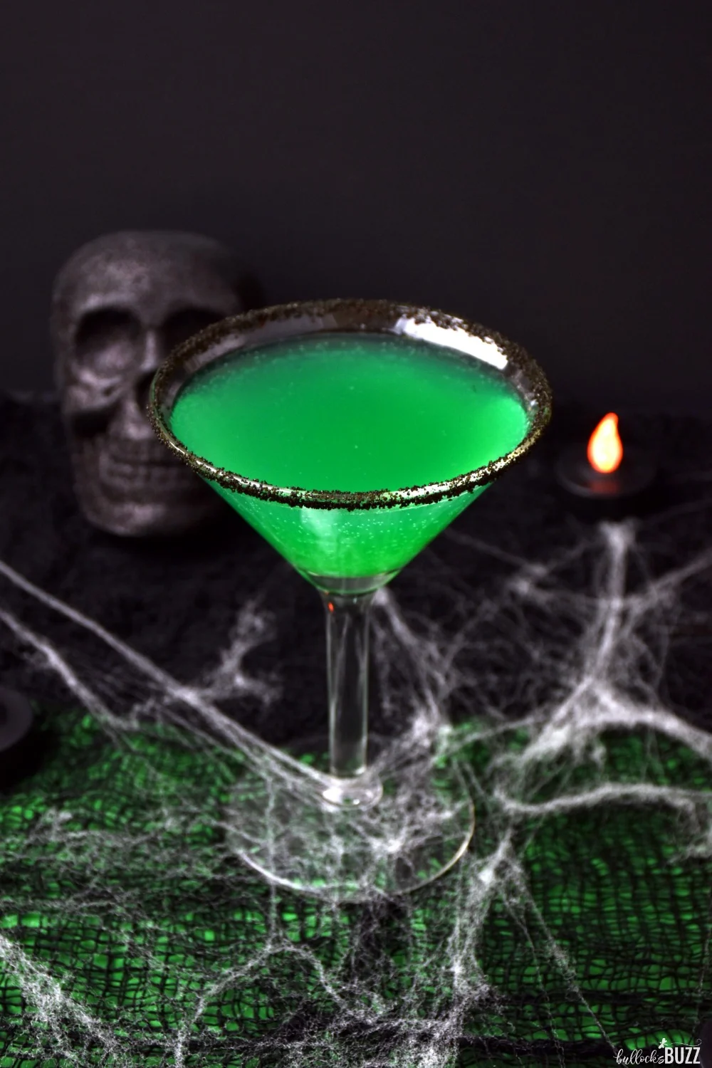 No need to be a pro bartender to take on this boo-zy Halloween cocktail recipe, it's extremely easy to make and best of all, even easier to drink. That's what makes this Green Goblin Halloween Cocktail so dreadfullly delicious!