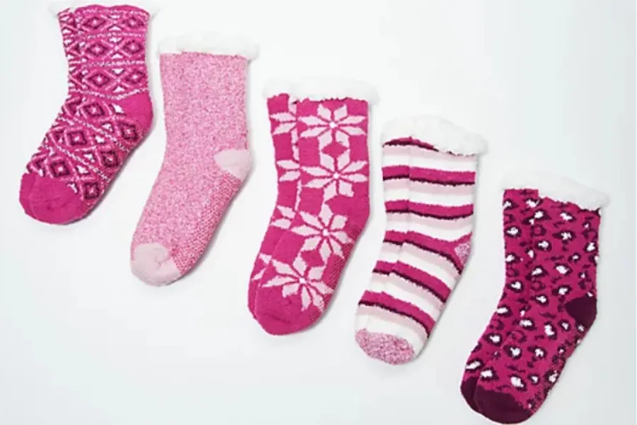 Cuddl Duds Faux Sherpa Cozy Lined Socks Set of 5