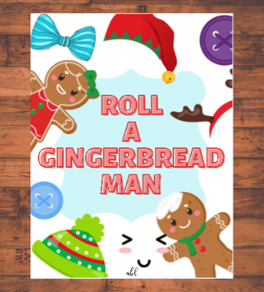 Spread the cheer and the fun with this free printable Christmas game, Roll a Gingerbread Man. This festive game is sure to put everyone in the holiday spirit while you wait for Santa to show up!