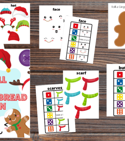 Roll A Gingerbread Man Printable Christmas Game