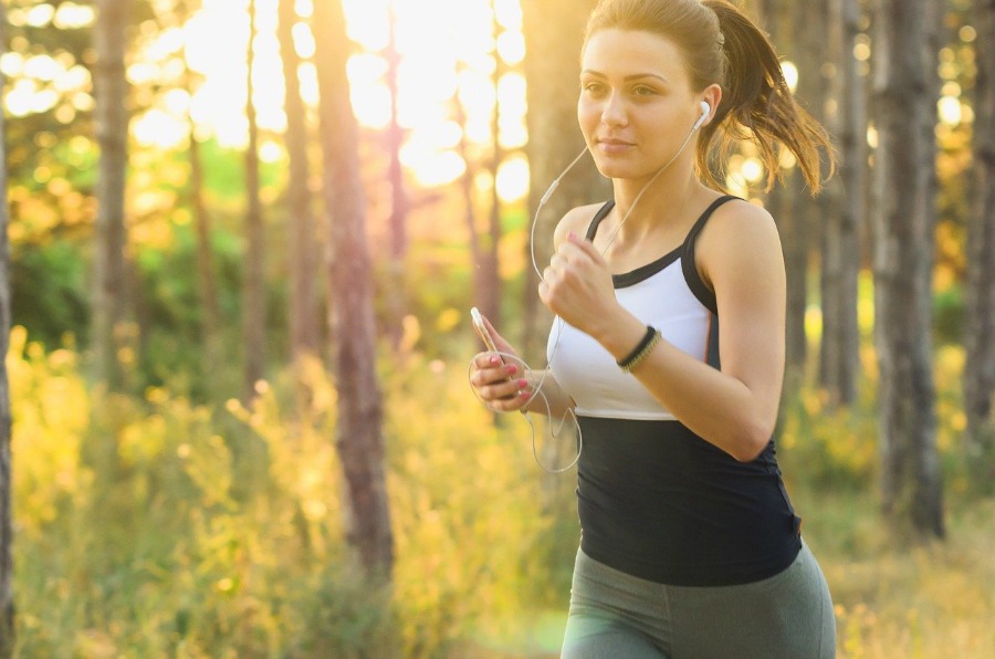 listening to music like this jogger is one way to make fitness fun