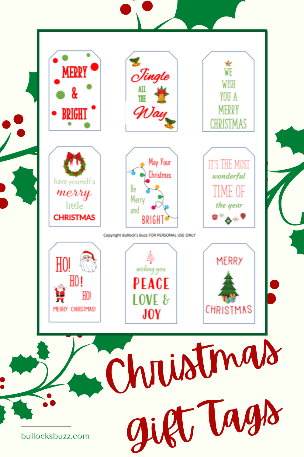 Gift Tags Free Printable Printable Templates Free