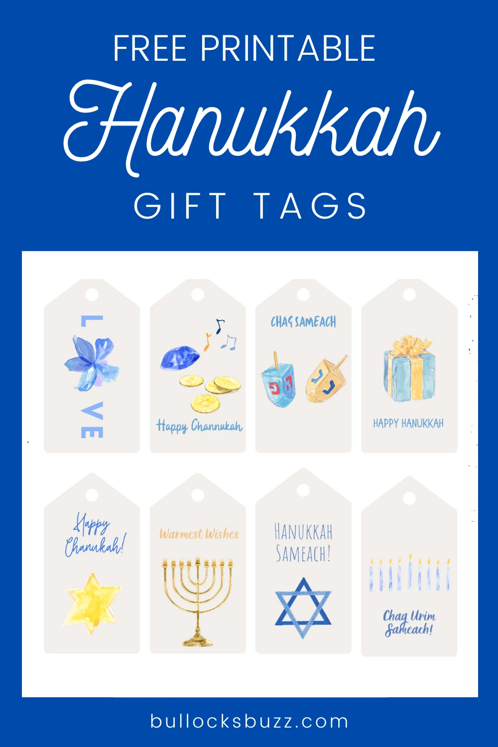 Printable Menorah Magic Hanukkah Gift Tags (Instant Download)