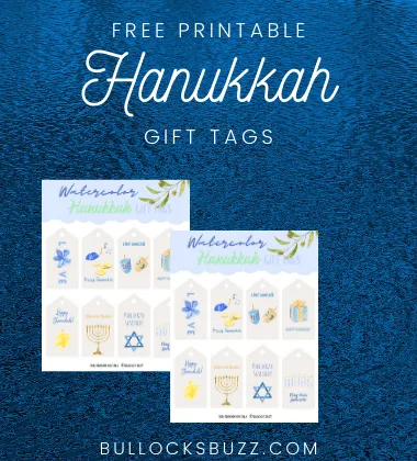 Hanukkah Printable Gift Tags