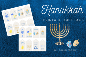 Printable Hanukkah Gift Tags - Bullock's Buzz