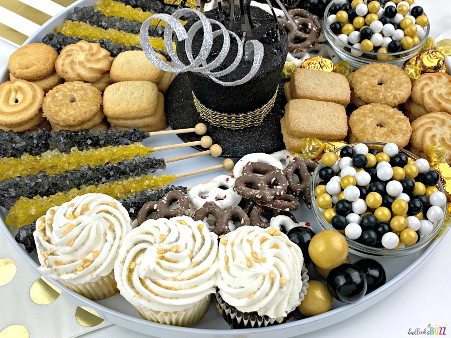 close up of dessert board