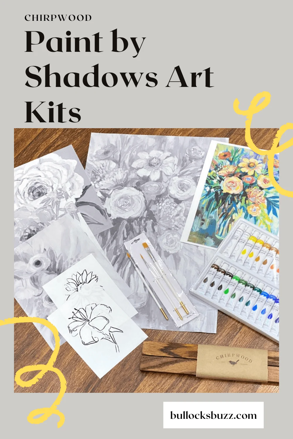 Chirpwood Shadows Multi-Canvas Art Kit: Flowers 2