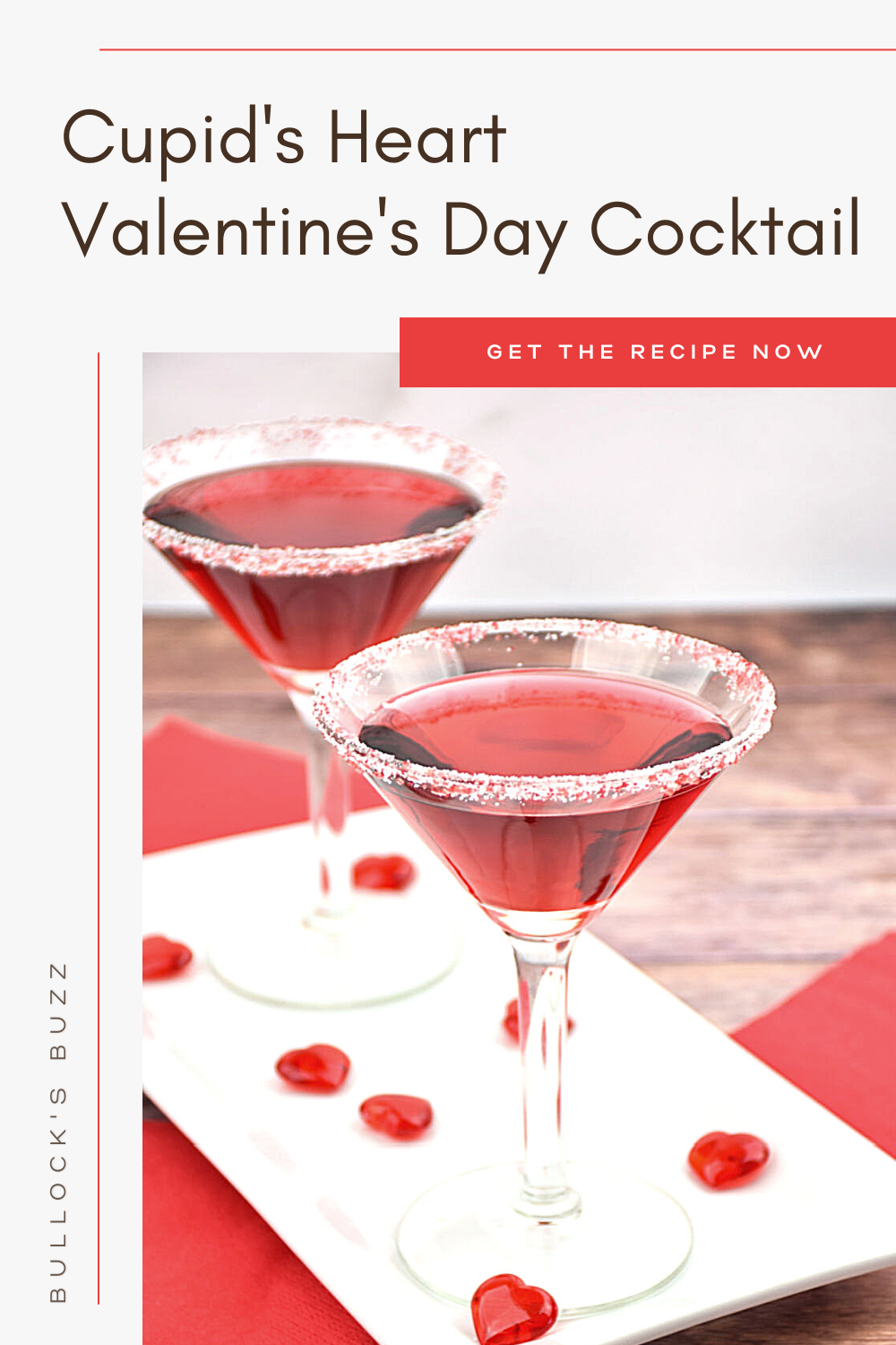 Whether you're looking for a Valentine's Day cocktail to share with your love, a Galentine's cocktail to share with your BFF, or even an anti-Valentines day cocktail to share with friends, this fruity Cupid's Heart Valentine's Day cocktail will have you falling in love!