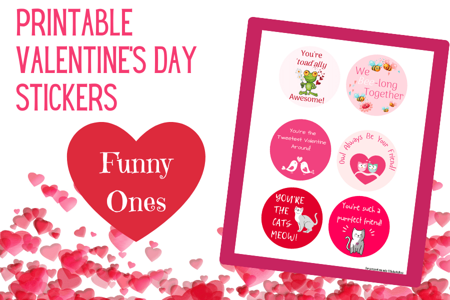 Funny printable Valentine's Day stickers