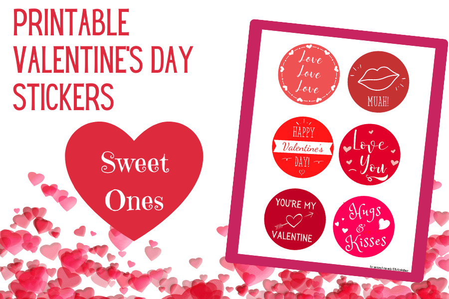 Printable Valentine's Day Stickers - Bullock's Buzz