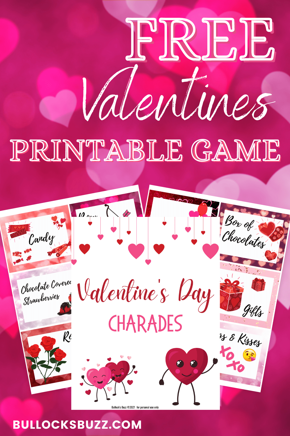 Valentine's Charades Printable Game - Bullock's Buzz