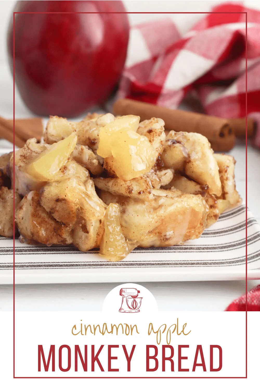 Made with two simple ingredients, this incredibly delicious loaf of Cinnamon Apple Monkey Bread is packed full of cinnamon apple gooey goodness! 