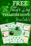 mockup image of free St Patrick's Day Treasure Hunt printable