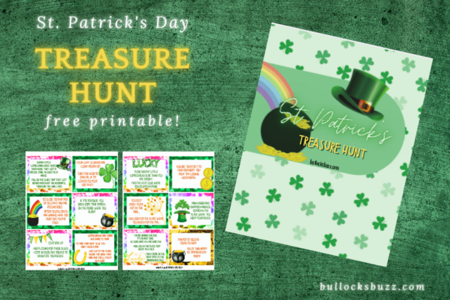 DIY St. Patrick's Day Treasure Hunt - Printable Game for Kids - Bullock ...