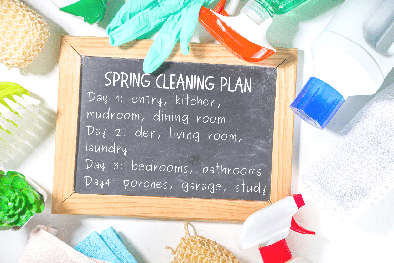 Making a plan helps you to get motivated to spring clean