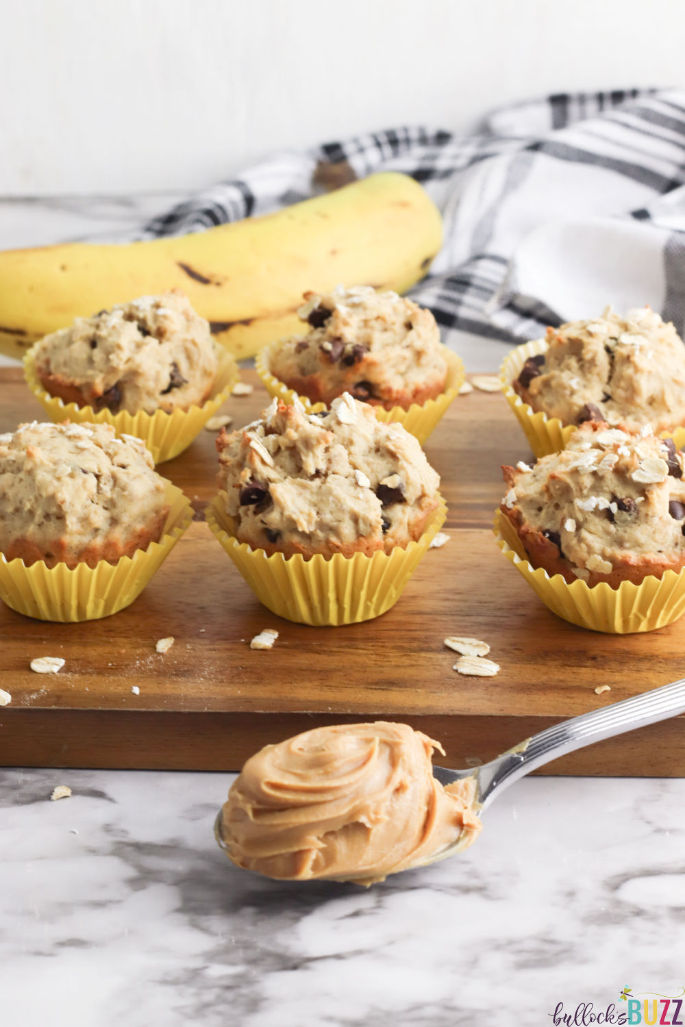 Next-Level Peanut Butter, Banana, and Chocolate Chip Muffins - Bullock ...