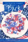This stunning patriotic candy bark is perfect for your Independence Day celebration. It's fun to make, looks quite impressive, and tastes great! #4thofJuly #candybark #candy #recipe #candyrecipe