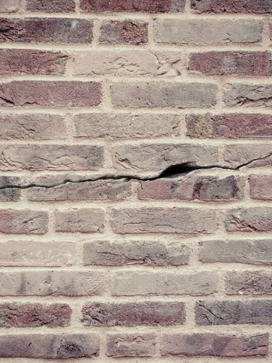 repair services available for foundation damage like this cracked wall