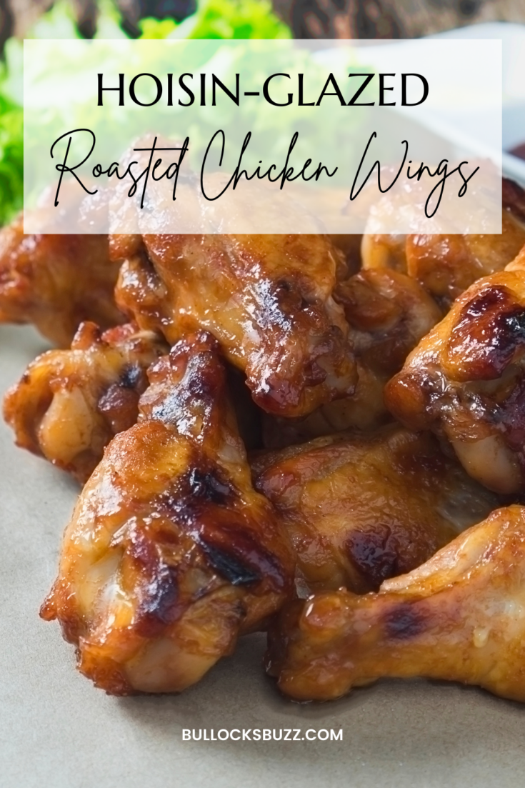 Tender and juicy chicken wings are roasted to perfection then covered in a spicy hoisin sauce and sprinkles with scallions in this CHA! Hoisin-Glazed Roasted Chicken Wings recipe. #hotwings #wings #recipes #easyrecipes 