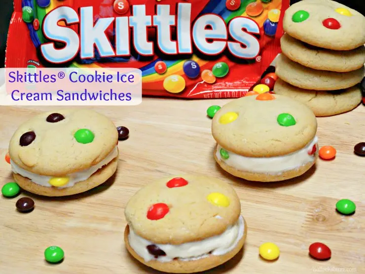 Skittles® Cookie Ice Cream Sandwiches recipe