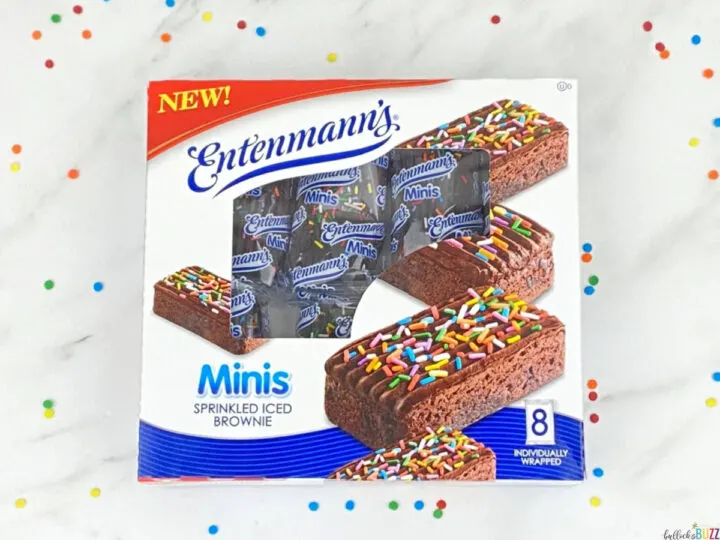 Entenmann's Minis Sprinkled Iced Brownies in box