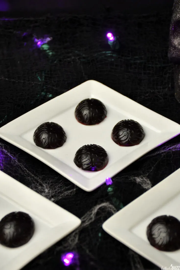 close up of Halloween Gummy Brains