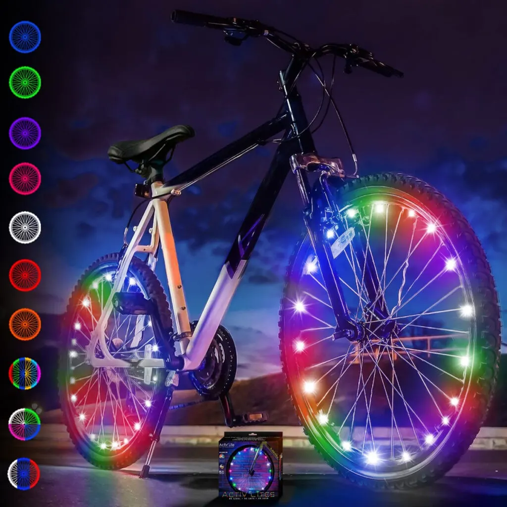 Activ Life Pack LED Bike Wheel Lights on boys bike