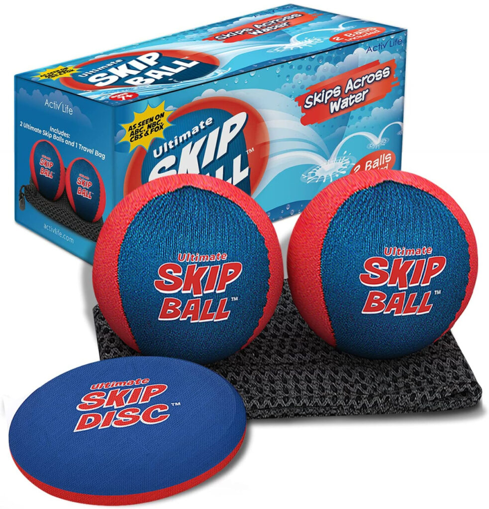 Ultimate Skip Ball with two balls and a disc