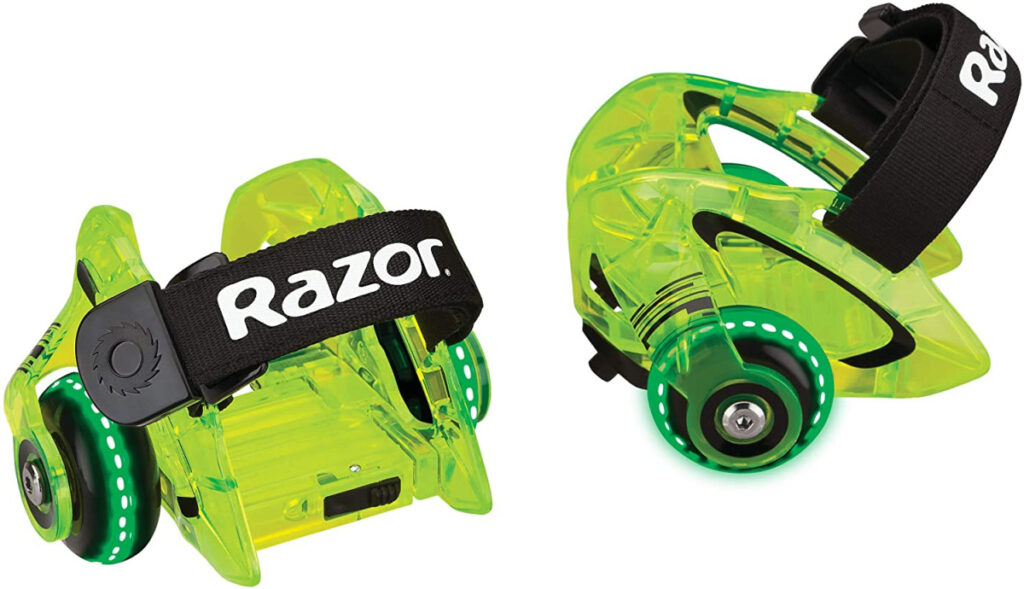 neon green Razor Jetts DLX Heel Wheels