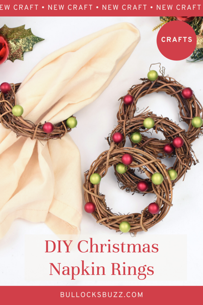 DIY Napkin Rings for Christmas Christmas Wreath Napkin Holders