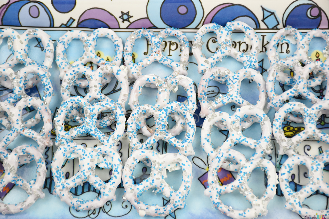 close up of Hanukkah pretzels