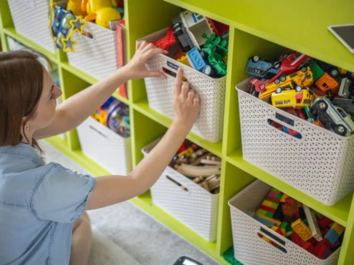 toys in baskets as a way to organize your home with young kids