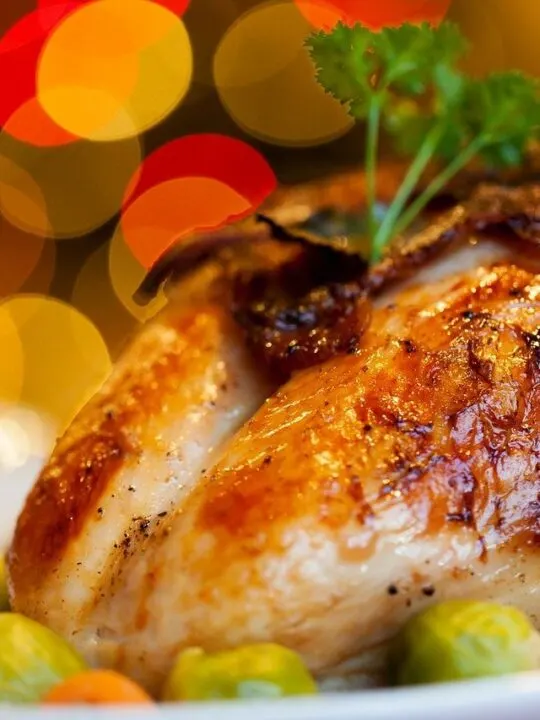 When creating healthier holiday meals, look for healthier ways to cook a Christmas turkey like this one
