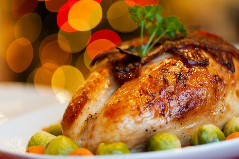 When creating healthier holiday meals, look for healthier ways to cook a Christmas turkey like this one