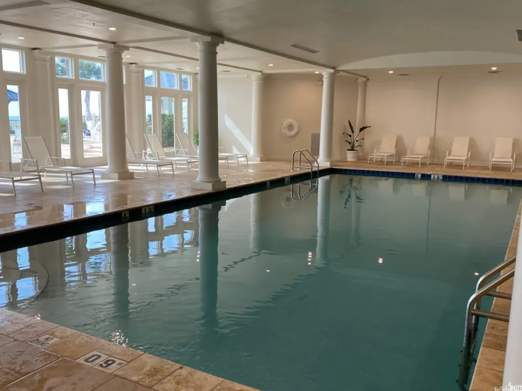 indoor pool at resort