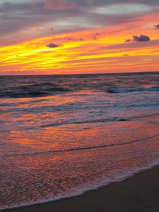 North Carolina beach at sunset