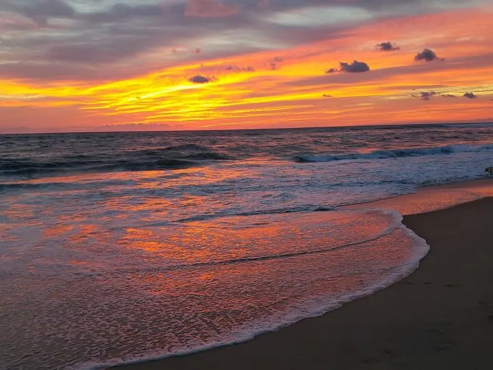 North Carolina beach at sunset