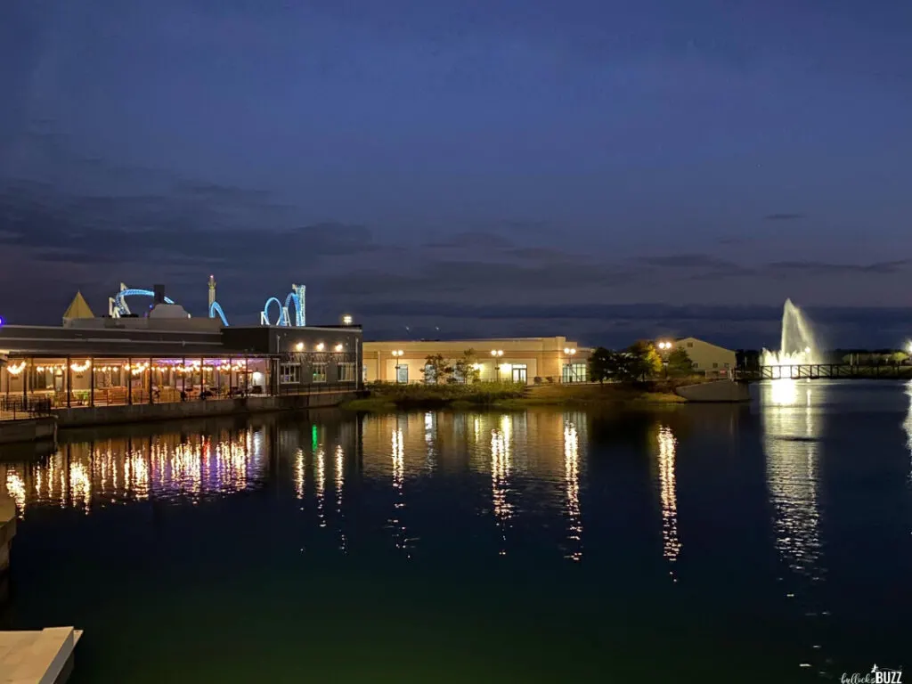 lake at night at OWA