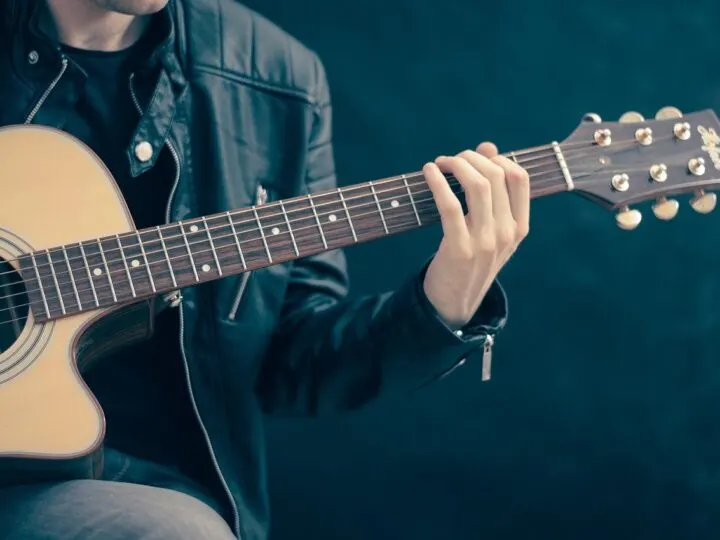 man playing the guitar