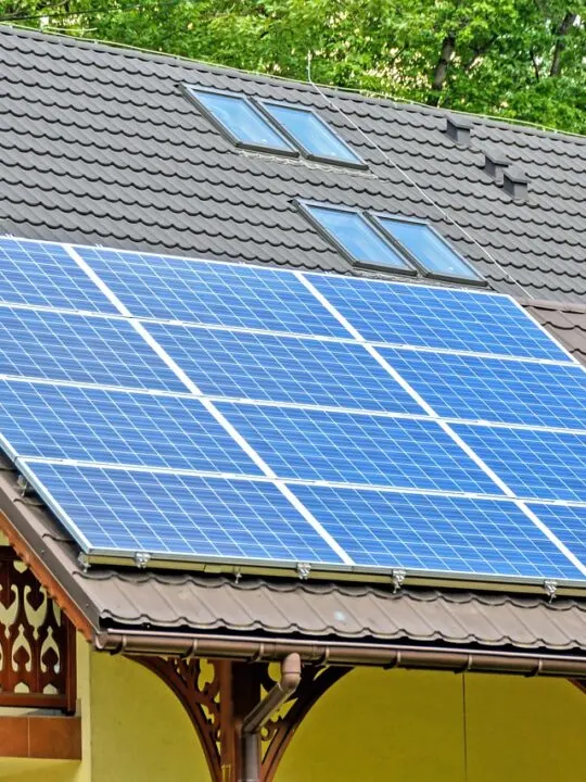 solar energy panels on the roof of a house are another of the latest tech upgrades for your home