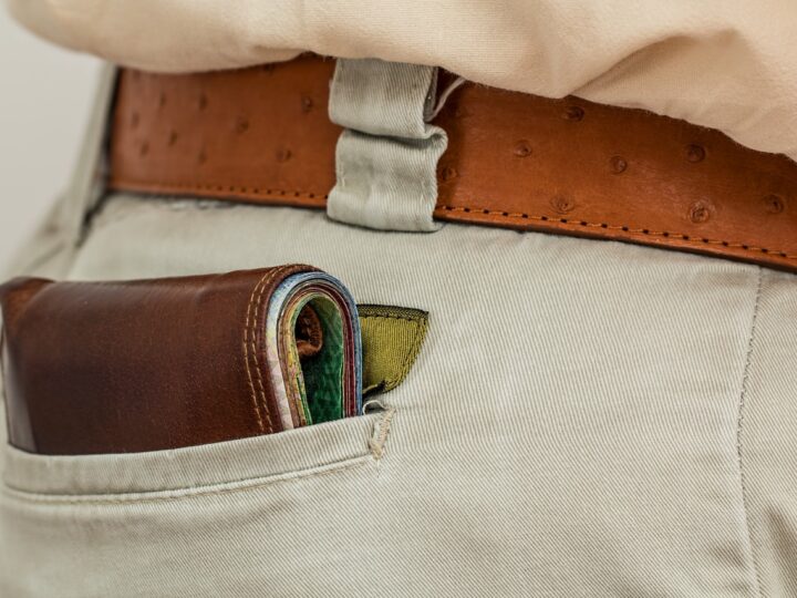 billfold, in back pocket