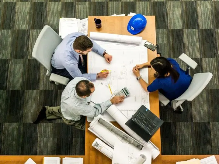 meeting between two men and a woman to report discrimination in the workplace