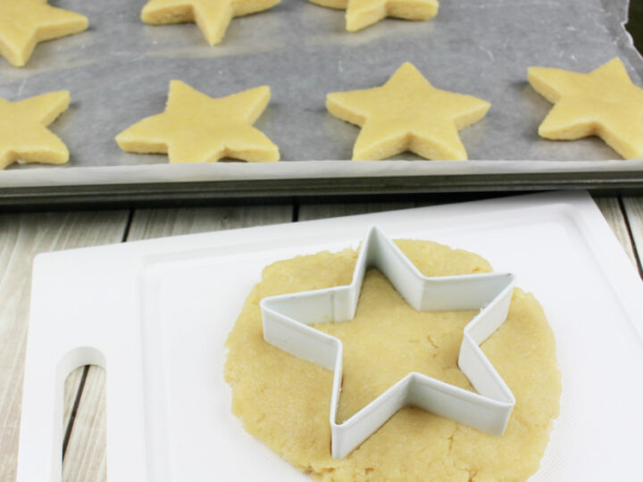 Patriotic Star Sugar Cookies Process use cookie cutter to cut out cookie shapes