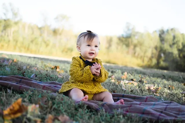 baby girl in a dress