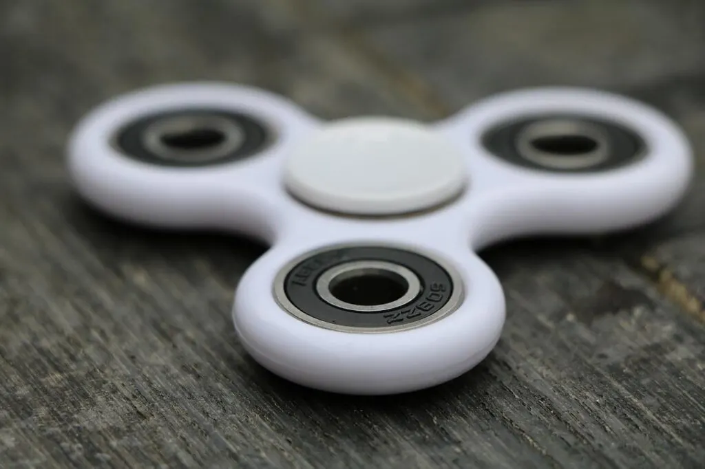 fidget spinner sitting on table