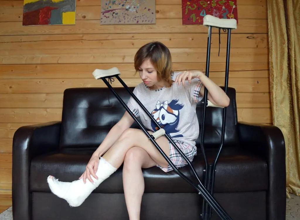 using crutches like this girl is a big part of bouncing back after an injury