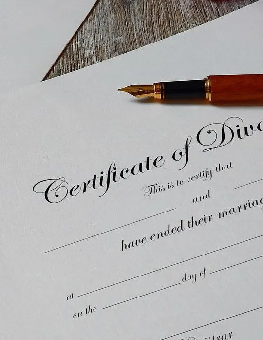 uncontested divorce certificate