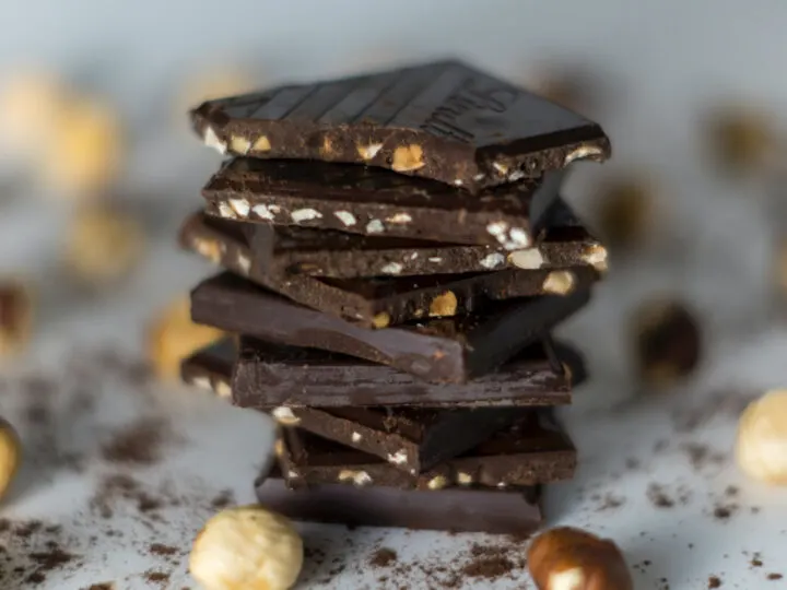 stack of chocolate candy from a chocolate hampers