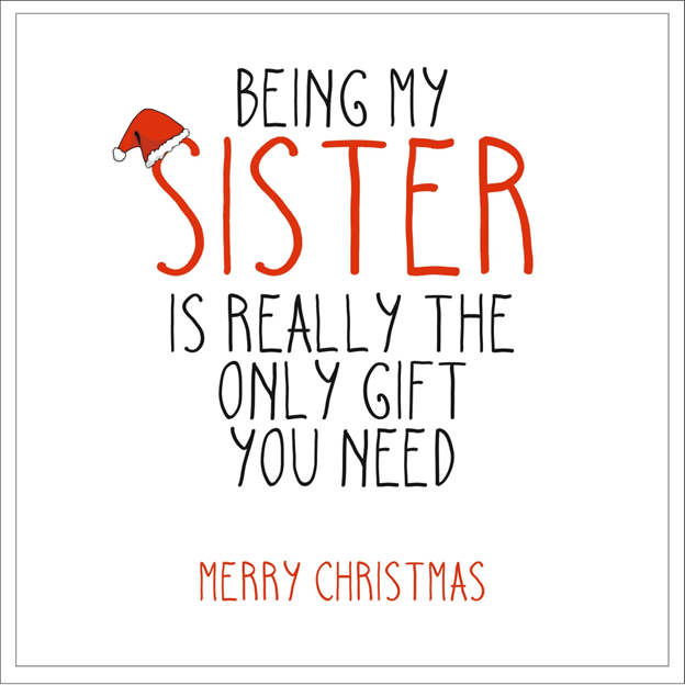 Christmas card for a sister